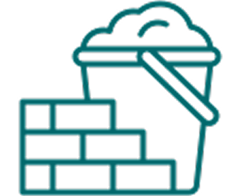 Icona materiali e attrezzatura in muratura